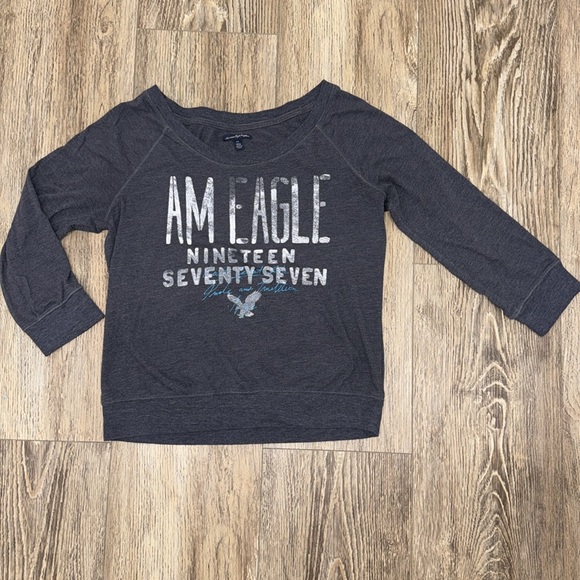 Women’s size L  American Eagle Outfitters Graphic 3/4 Tee - Picture 4 of 9